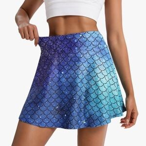 Blue and Purple Mermaid Scale Skirt